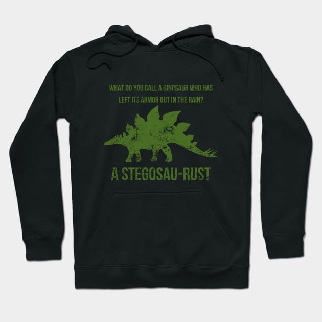 Cute Stegosaurus Dino joke pun design Hoodie by Juliet & Gin